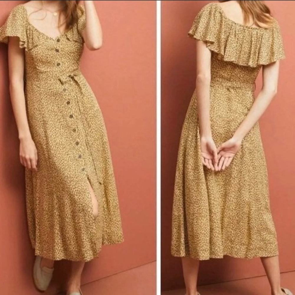 Leopard Anthropologie dress